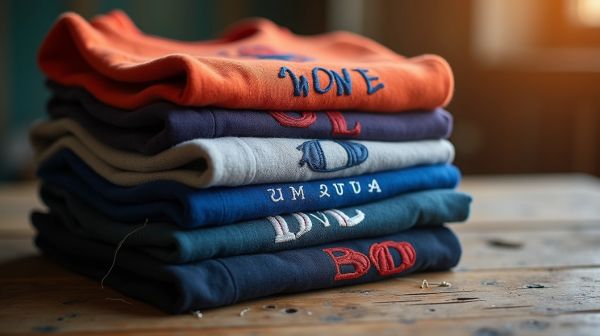 Créer une série de sweats personnalisés avec différents logos brodés pour étudiants