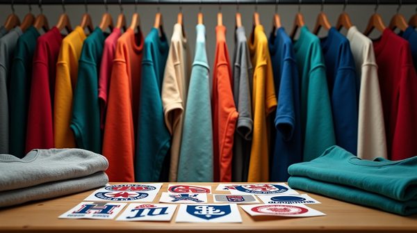 Créer une série de sweats personnalisés avec différents logos brodés pour étudiants